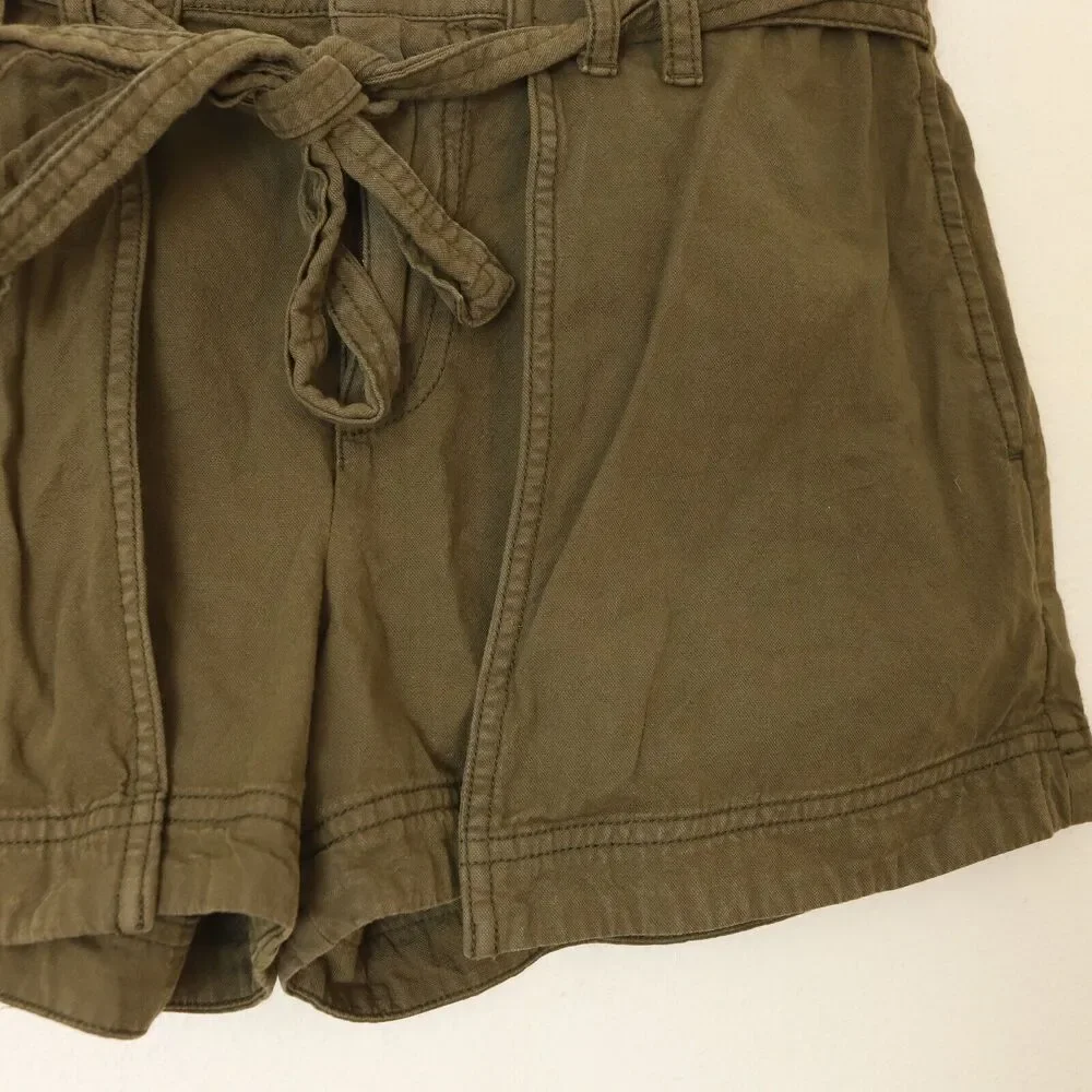 FREE PEOPLE Soul Of Sunshine Skort Short 2 Military Green 100% Cotton EUC B15